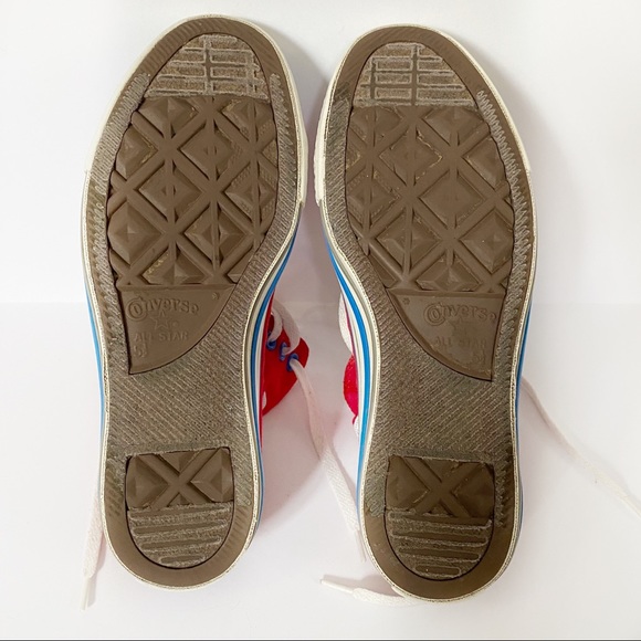 Converse High Tops Red & Blue Sz 5.5 - Picture 6 of 6